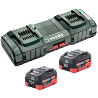 Metabo 18V 10.0ah LiHD Batteries & DUO ASC 145 Fast Charger AU62749810