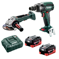 Metabo 18V Impact Wrench + 125mm Angle Grinder 5.5Ah LiHD Kit AU68200450