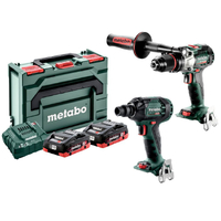 Metabo 18V Hammer Drill 130Nm + 1/2" Impact Wrench 4.0 LiHD Kit AU68201740