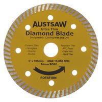 Austsaw 103mm (4") Diamond Blade Ultra Thin - 16mm Bore AUDIA103U