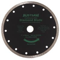 Austsaw 185mm (7") Diamond Blade Continuous Rim - 22.2/20mm Bore AUDIA180C
