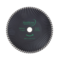 Austsaw 185mm (7") Diamond Blade Super Turbo Wave - 22.2/20mm Bore AUDIA180T