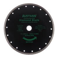 Austsaw 250mm (10") Diamond Blade Continuous Rim - 25/20mm Bore AUDIA250C