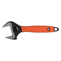 Sterling Wide Jaw Wrench 200mm (8'') L/H Thread Safety Nose with Orange Grip AWP-200SR