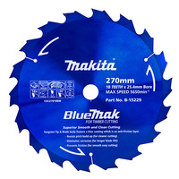 Makita 270mm x 25.4mm x 18t Bluemak TCT Saw Blade B-15229