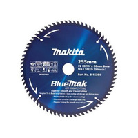 Makita 255mm x 30/25.4mm x 72t Bluemak TCT Saw Blade B-15394