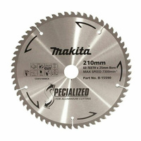 Makita 210mm x 25mm x 60t Aluminium TCT Saw Blade B-15590