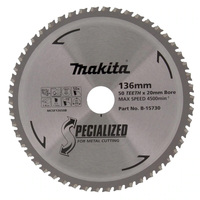 Makita 136mm x 20mm x 50t Cold Metal Cutting TCT Saw Blade B-15730