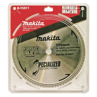 Makita 305mm x 25.4mm x 78t Cold Metal Cutting TCT Saw Blade B-15811