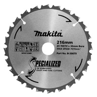 Makita 216mm x 30mm x 24t Knot & Nail TCT Saw Blade B-30879