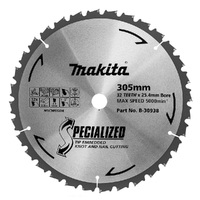 Makita 305mm x 25.4mm x 32t Knot & Nail TCT Saw Blade B-30938