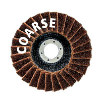 Makita 125 x 22.23mm Surface Conditioning Flap Disc - Coarse Brown - Angled B-40799