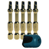 Makita SQ2 x 50mm Impact Gold Torsion Screwdriver Bit (5pk)+ Mag Boost B-42519