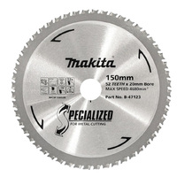 Makita 150mm x 20mm x 52t Cold Metal Cutting TCT Saw Blade B-47123