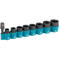 Makita 9 Piece 3/8" Dr Metric Impact Socket Set B-54651