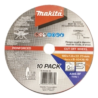 Makita INOX / Metal Cutting Disc 180 x 1.8 x 22.23mm (10pk) B-60436-10