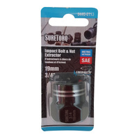SURETORQ 3/4" (19mm) x 3/8" SQ Dr Impact Bolt & Nut Extractor Socket 04400113