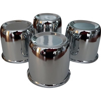 4 x Chrome Centre Caps Domes To Suit 68mm Centre Bore Car Trailer Boat