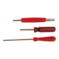 3 Piece Tyre Valve Core Remover Screwdriver (Standard + Long Length + Double Ended)