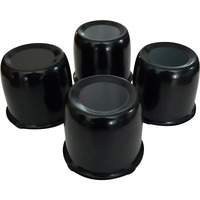 4 x Black Centre Caps Domes To Suit 75mm Centre Bore Car Trailer Boat