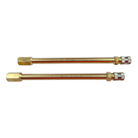 2 x Metal Tyre Valve Extension 127mm Brass WHGAMEX127