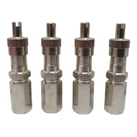 4 x Metal Tyre Valve Extension 34mm Chrome WHGAMEX34