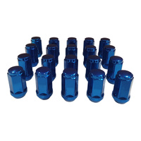 20 x Extreme 14x1.5 45mm Acorn Blue Wheels Nut Mag Steel fit VE Holden Toyota
