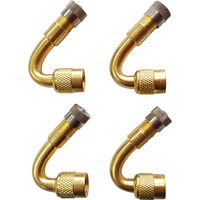 4 x Tyre Valve Brass Extension 45 Degree Angle SME45