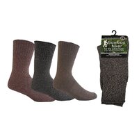 Bamboo Charcoal Hiking Socks Size Mens 4-6 Womens 6-8 Colour Red Grey Marle