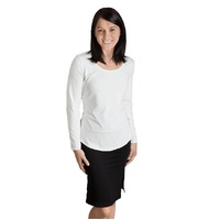 Bamboo Womens Long Sleeve Lottie Tshirt Size 8 Colour Black