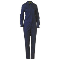 Women's Cotton Drill Coverall Navy Size 6