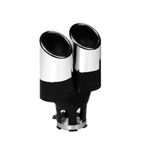 Dual Chrome Exhaust Tip fits 30-50mm pipes
