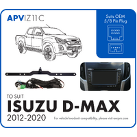 ISUZU D-MAX Reversing Camera 2012-20 by Parksafe