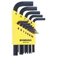 Bondhus 13 Pce Hex L-Wrench Short .050-3/8 BD12237