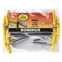 Bondhus 8 Pce Hex T-Handle 3/32-1/4" BD13332