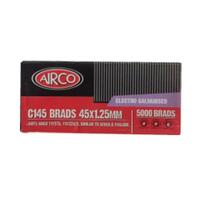 Airco C145 45mm x 1.2mm Electro Galvanised Brads (Qty 5000) BF18450