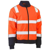 Bisley Taped Two Tone Hi Vis Bomber Jacket with Padded Lining