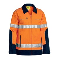 Bisley Taped Hi Vis Drill Jacket with Liquid Repellent finish