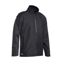 Lightweight Mini Ripstop Rain Jacket with Concealed Hood Black Size XS