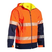 Taped Hi Vis Ripstop Bonded Fleece Jacket  Orange/Navy Size XS