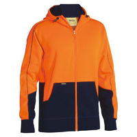 Bisley Hi Vis Zip Front Fleece Hoodie