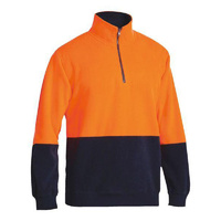 Bisley Hi Vis Polar fleece Zip Pullover