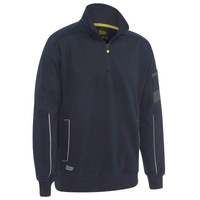 Work Fleece 1/4 Zip Pullover with Sherpa Lining Navy Size XS
