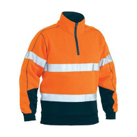 Bisley Taped Hi Vis 1/4 Zip Fleece Pullover