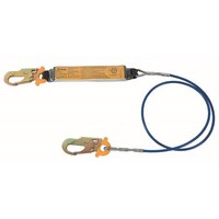 B-Safe 2m Shock Absorbing Lanyard with Wire Rope and Karabiners BL03332
