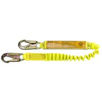 B-Safe 2m Elasticised Shock Absorbing Lanyard with Snap Hook & Scaffold Hook - Single Leg BL07122