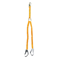 B-Safe 1.5m Elastic Twin Access Lanyard With Self Locking and Scaffold Hooks BL071221.5