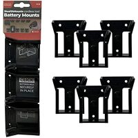 Stm Black Battery Mount Holder For Milwaukee 18v (6 Pack) BM-MW18-BLK-6