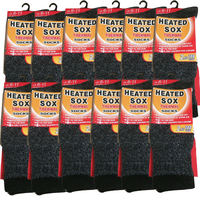 12 Pairs Mens THERMAL HEATED SOCKS Warm Winter Comfort Men's Work Sox Ski BULK - 6-11 UK
