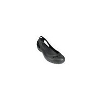 Crocs Women's Kadee Work Flat Relaxed Fit Shoes Slip On Flats Slippers - Black - US 5